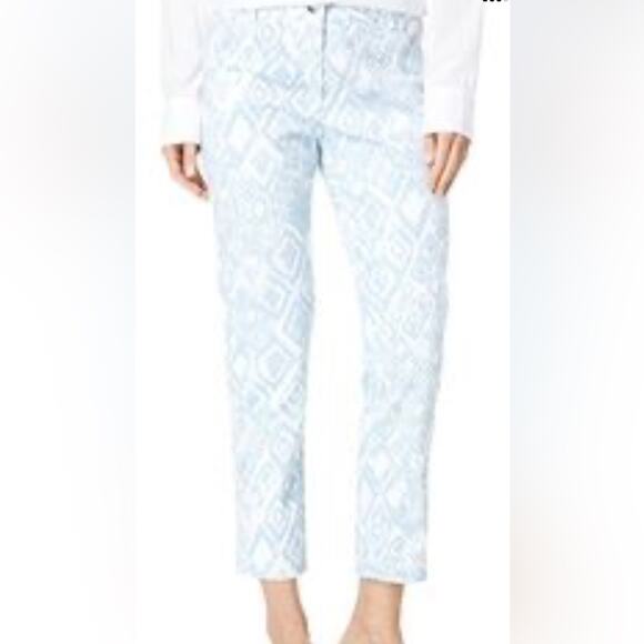Elliott Lauren Size 8 Tangled Up In Blue Cropped Jeans - Picture 1 of 8